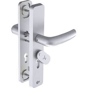 Herrajes de puerta met beschermplaat kruk/kruk
